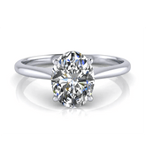 GRA Certified 1/2/3 Carat Oval Cut Moissanite Solitaire Diamond Ring 925 Sterling Silver Engagement Wedding Rings for Women - Xprespick